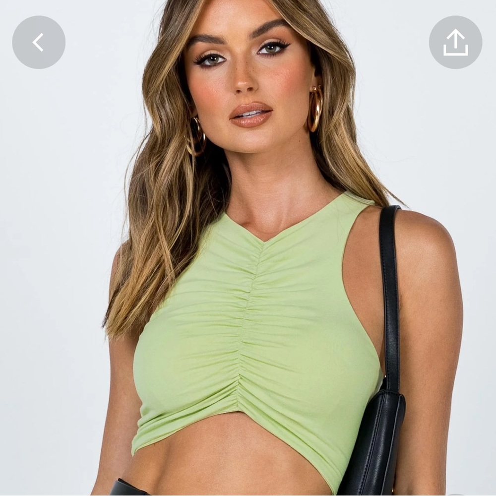 Princess Polly Sky High Top Green Tank